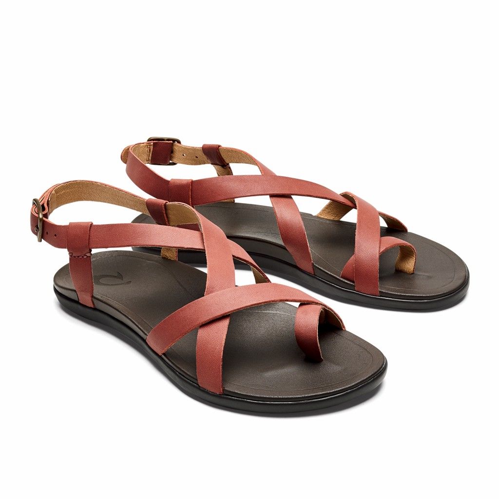 Sandalias Olukai ‘Upena - Sandalias Mujer Coral 20145-072